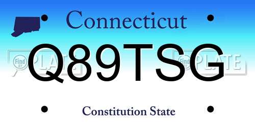Q89TSG Connecticut License Plate