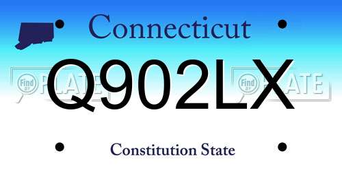 Q902LX Connecticut License Plate