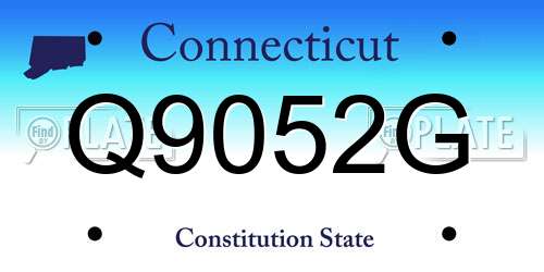 Q9052G Connecticut License Plate