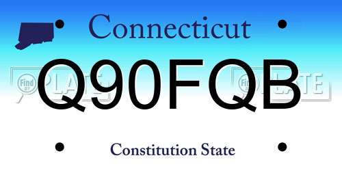 Q90FQB Connecticut License Plate