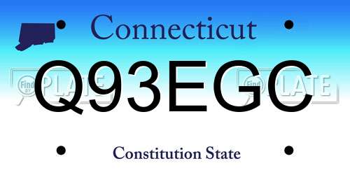 Q93EGC Connecticut License Plate