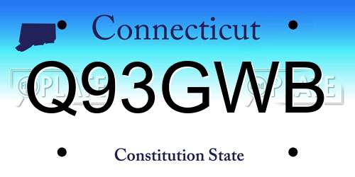 Q93GWB Connecticut License Plate