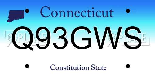 Q93GWS Connecticut License Plate