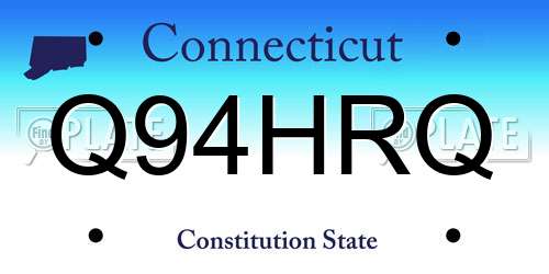 Q94HRQ Connecticut License Plate