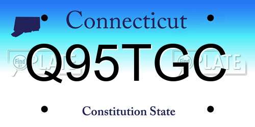 Q95TGC Connecticut License Plate