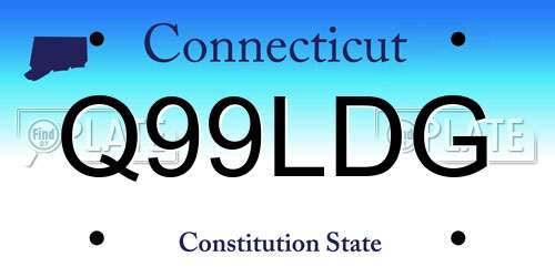 Q99LDG Connecticut License Plate