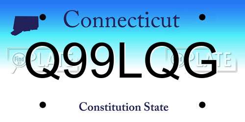 Q99LQG Connecticut License Plate