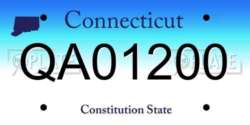 QA01200 Connecticut License Plate