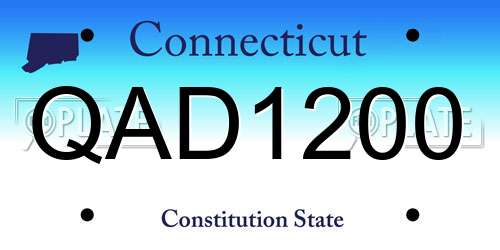QAD1200 Connecticut License Plate