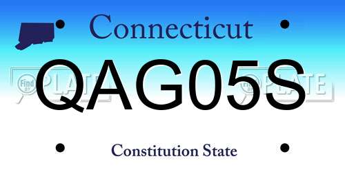 QAG05S Connecticut License Plate