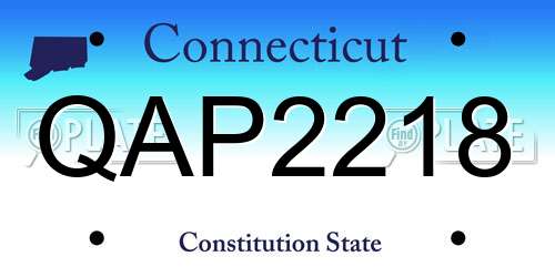 QAP2218 Connecticut License Plate