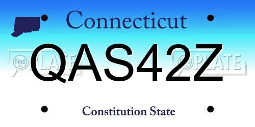 QAS42Z Connecticut License Plate