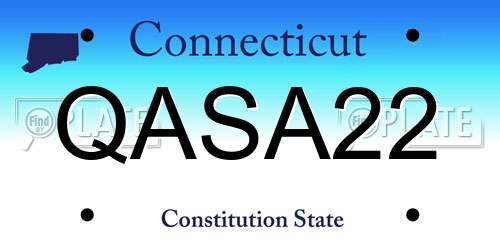 QASA22 Connecticut License Plate
