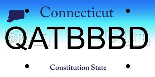 QATBBBD Connecticut License Plate