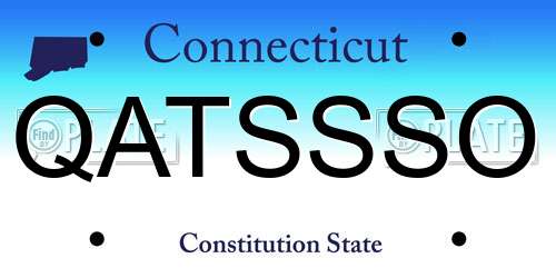 QATSSSO Connecticut License Plate