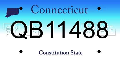 QB11488 Connecticut License Plate