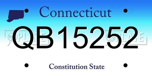 QB15252 Connecticut License Plate