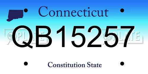 QB15257 Connecticut License Plate