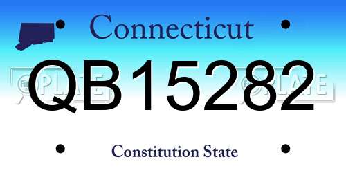 QB15282 Connecticut License Plate