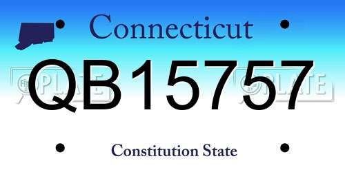 QB15757 Connecticut License Plate