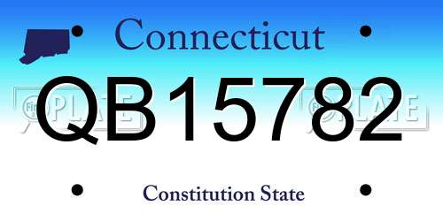 QB15782 Connecticut License Plate