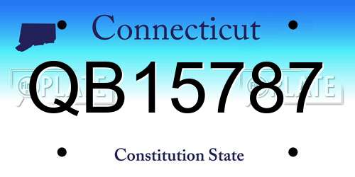 QB15787 Connecticut License Plate