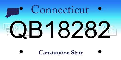 QB18282 Connecticut License Plate
