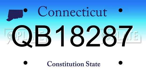 QB18287 Connecticut License Plate