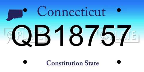 QB18757 Connecticut License Plate