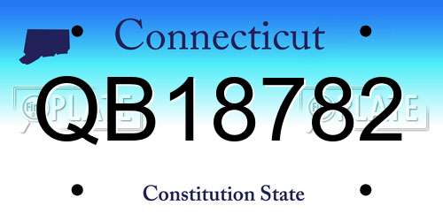 QB18782 Connecticut License Plate