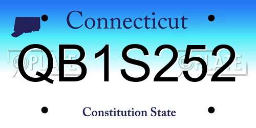 QB1S252 Connecticut License Plate