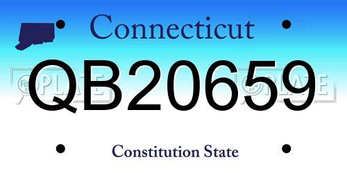 QB20659 Connecticut License Plate