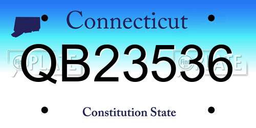 QB23536 Connecticut License Plate