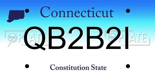 QB2B2I Connecticut License Plate