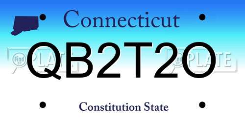 QB2T2O Connecticut License Plate