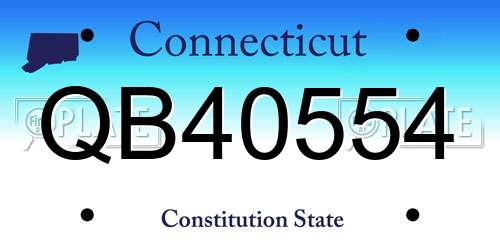 QB40554 Connecticut License Plate