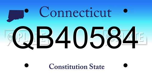 QB40584 Connecticut License Plate