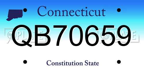 QB70659 Connecticut License Plate
