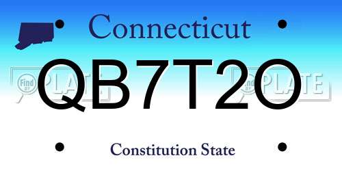 QB7T2O Connecticut License Plate
