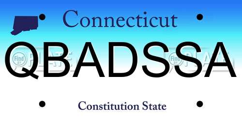 QBADSSA Connecticut License Plate