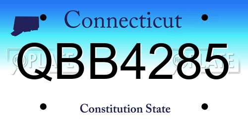 QBB4285 Connecticut License Plate