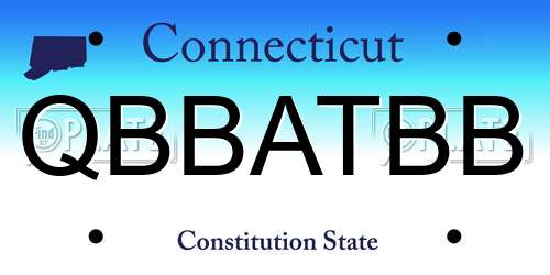 QBBATBB Connecticut License Plate