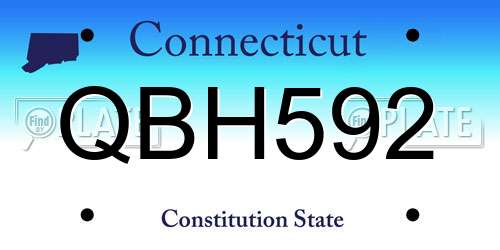 QBH592 Connecticut License Plate