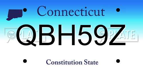 QBH59Z Connecticut License Plate