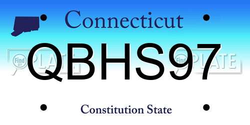 QBHS97 Connecticut License Plate