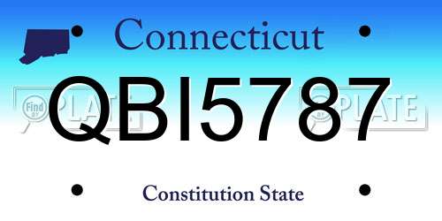 QBI5787 Connecticut License Plate
