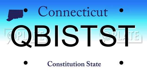 QBISTST Connecticut License Plate