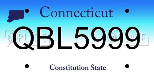 QBL5999 Connecticut License Plate
