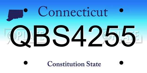 QBS4255 Connecticut License Plate
