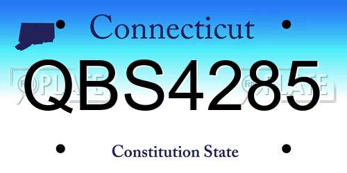 QBS4285 Connecticut License Plate